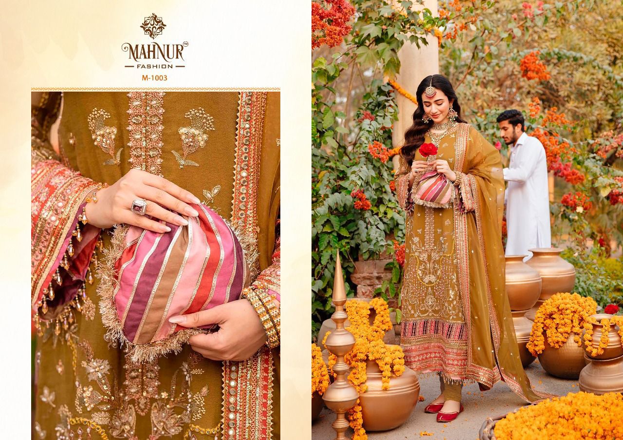 Mahnur 1 Fancy Festive Wear Designer Heavy Georgette Latest Pakistani Salwar Suit Collection 